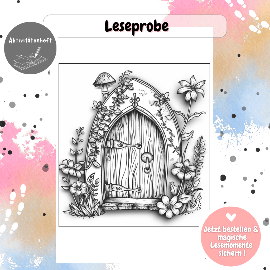 Ausmalbild mit Wichteln und einer festlich geschmückten Szene. Kreativer Spaß mit Wichtelsets und Wichtel Briefpapier, perfekt für Adventskalender und Puppenhaus-Ideen.