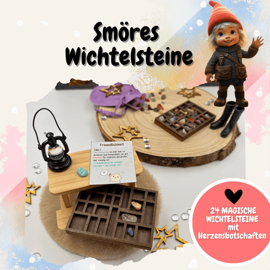 Smöres Wichtelsteine – 24 magische Herzensbotschaften im Miniatur-Set
