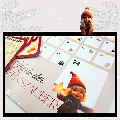 24 Herzenszauber mit deinem Wichtel – liebevolle Wichtelbriefe für Kinder | Adventskalender Ideen, Freundlichkeit und Magie in der Weihnachtszeit (3–10 Jahre) |  hochwertige Printausgabe