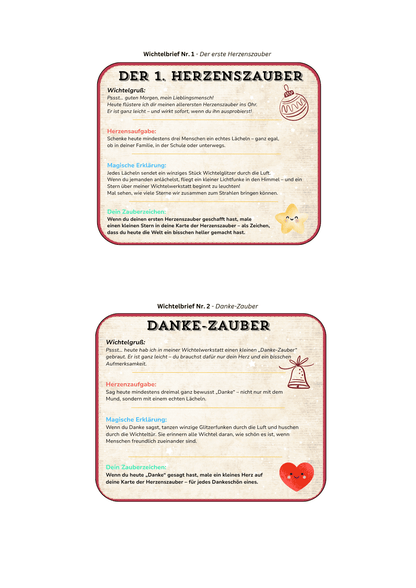 24 Herzenszauber mit deinem Wichtel – liebevolle Wichtelbriefe für Kinder | Adventskalender Ideen, Freundlichkeit und Magie in der Weihnachtszeit (3–10 Jahre) |  hochwertige Printausgabe