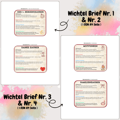 24 Herzenszauber mit deinem Wichtel – liebevolle Wichtelbriefe für Kinder | Adventskalender Ideen, Freundlichkeit und Magie in der Weihnachtszeit (3–10 Jahre) | als PDF zum Ausdrucken, Sofort-Download
