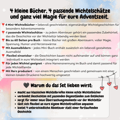 4 kleine Wichtelwunder – Adventsedition mit Mini-Wichtelbüchern und Zubehör