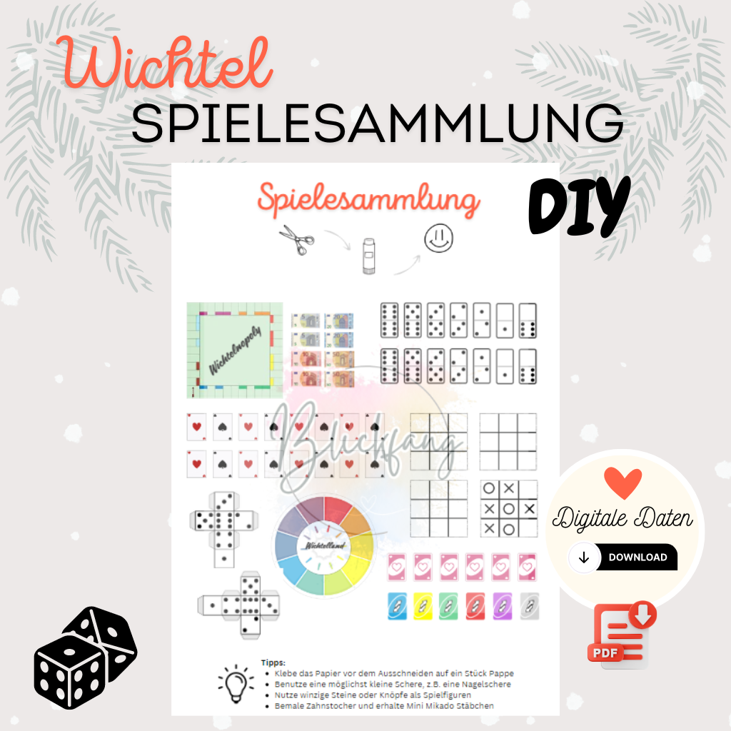 Wichtel Spielesammlung - DIY Bastelspaß für Kinder