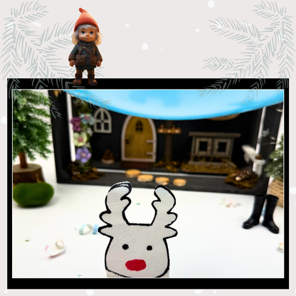 Fines Wichtelstreich Teil 20 „Rentiertanz“ – kostenlose Bastelvorlage für deine Wichteltür | als PDF zum Ausdrucken, Sofort-Download