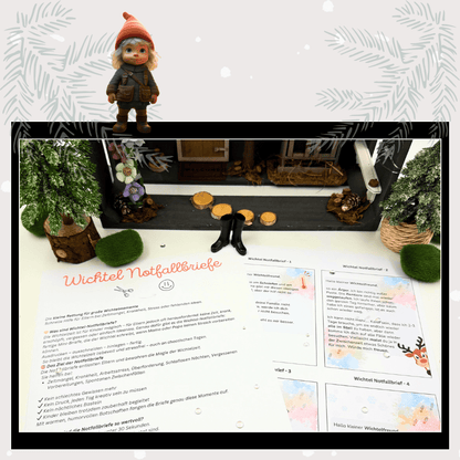 Wichtel Notfallbriefe – liebevolle Soforthilfe für stressfreie Wichteltage | Mini-Briefe für den Wichtel | als PDF zum Ausdrucken, Sofort-Download