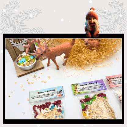 Wichtelideen unter 1€ „Rentierfutter“ – kostenlose Bastelvorlage für deine Wichteltür | als PDF zum Ausdrucken, Sofort-Download