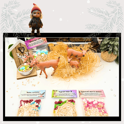 Wichtelideen unter 1€ „Rentierfutter“ – kostenlose Bastelvorlage für deine Wichteltür | als PDF zum Ausdrucken, Sofort-Download