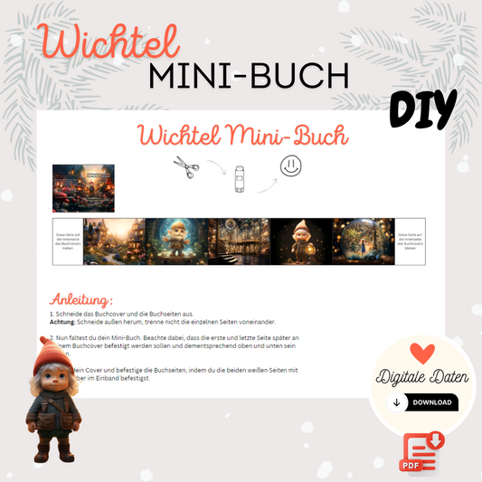 Wichtel Mini-Buch Smöre - DIY Bastelspaß für Kinder - kostenloser Download