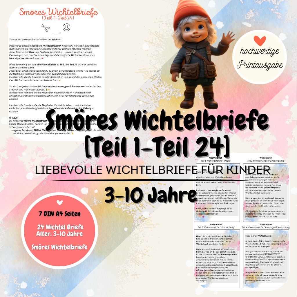 Smöres Wichtelbriefe (Teil 1 – Teil 24) | Passend zu unseren beliebten Wichtelstreichen (3–10 Jahre) |  hochwertige Printausgabe