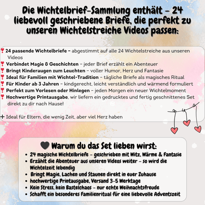 Fines Lieblingsset: Wichtelbuch "Wichteline Fine" und XXL Wichtel Start Bundle – 14 liebevolle DIY-Vorlagen + 2 Geschenke | (Wichtelstreiche 3–6 Jahre)