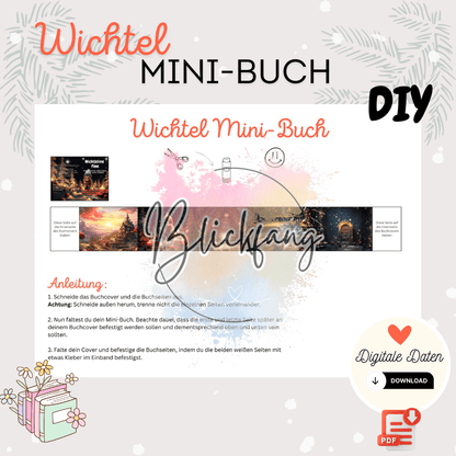 Wichtel Weihnachten Mini-Buch Fine - magische Bastelideen für die Wichteltür und den Weihnachtswichtel zum Sofort-Download - kostenlos