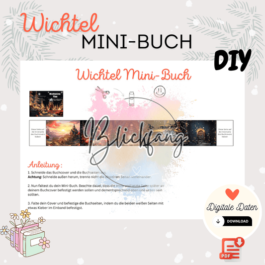 Wichtel Weihnachten Mini-Buch Fine - magische Bastelideen für die Wichteltür und den Weihnachtswichtel zum Sofort-Download - kostenlos