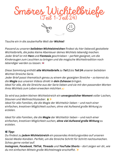 Smöres Wichtelbriefe (Teil 1 – Teil 24) | Passend zu unseren beliebten Wichtelstreichen (3–10 Jahre) |  hochwertige Printausgabe