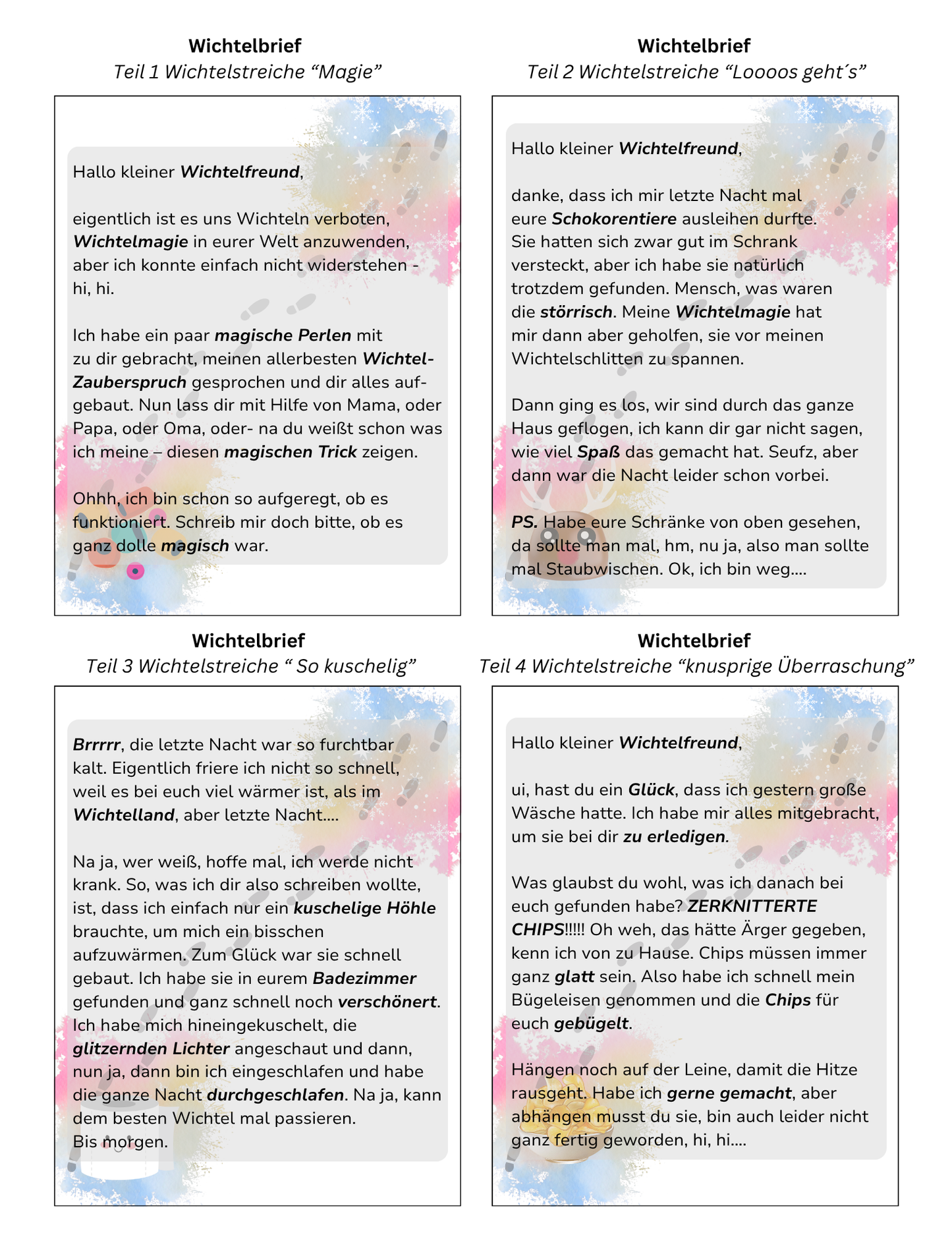 Smöres Wichtelbriefe (Teil 1 – Teil 24) | Passend zu unseren beliebten Wichtelstreichen (3–10 Jahre) |  hochwertige Printausgabe