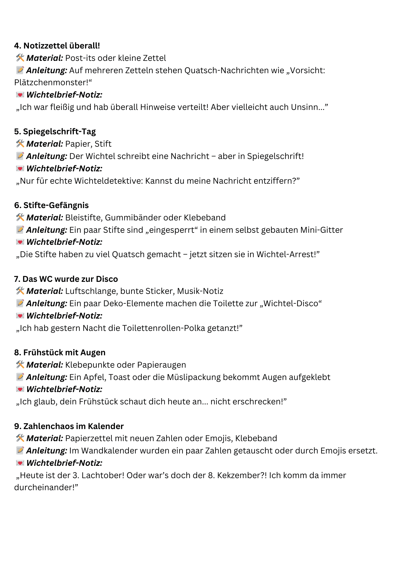 Wichtel Weihnachten Streiche – 100 günstige Ideen für magische Überraschungen mit Kindern (6–10 Jahre) als PDF zum Ausdrucken