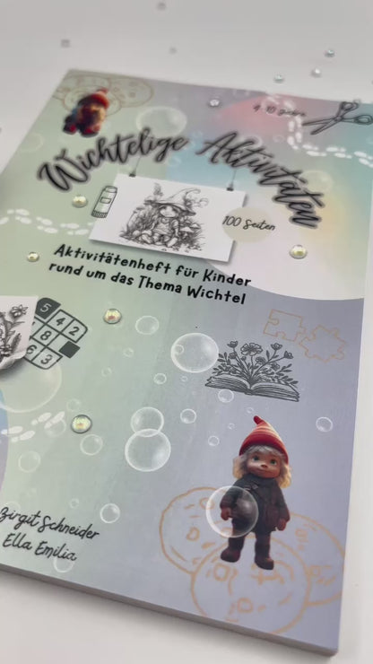 Wichtel Aktivitätenbuch für Kinder Weihnachten – Rätsel, Basteln, Ausmalbilder und Geschichten | Kreatives Wichtel Kinderbuch 4-10 Jahre